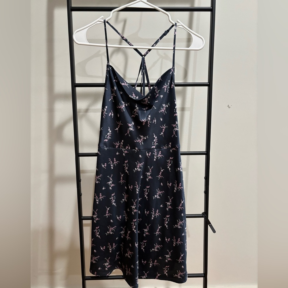 Satin Cowl Neck Mini